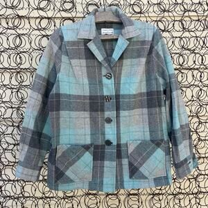 Pendleton Country Clothes ‘49er Heritage Wool Blazer Jacket Blue Plaid Jacket M